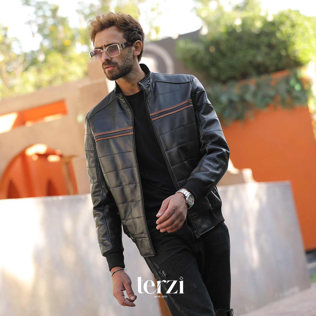 Puffer Genuine Leather Jacket